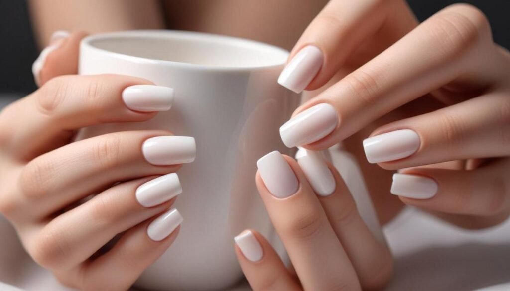 Unhas brancas leitosas: o truque para unhas elegantes e hidratadas agora