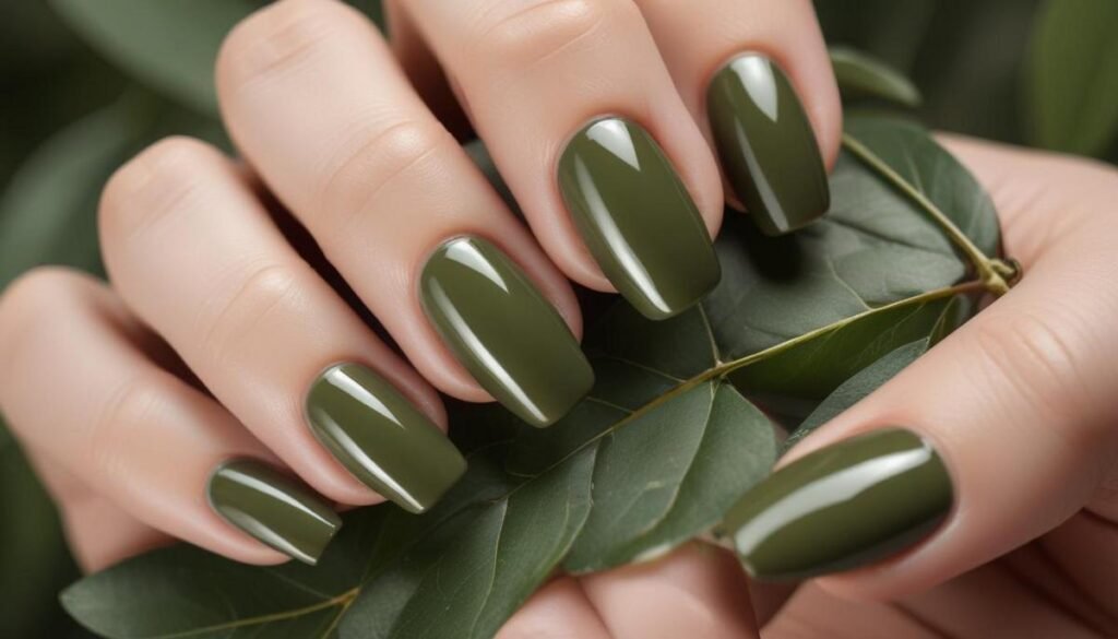 Verde oliva unha: 15 ideias chiques para unhas modernas e elegantes