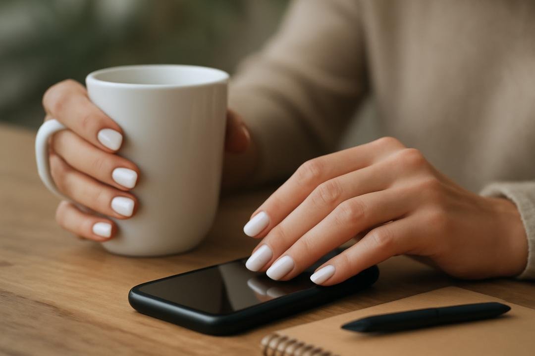 Como fazer branco minimalista unhas em casa