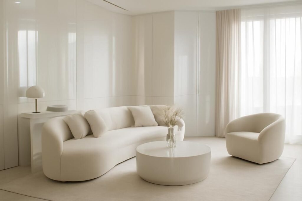 Branco translúcido glossy: o acabamento que revoluciona sua decoração moderna