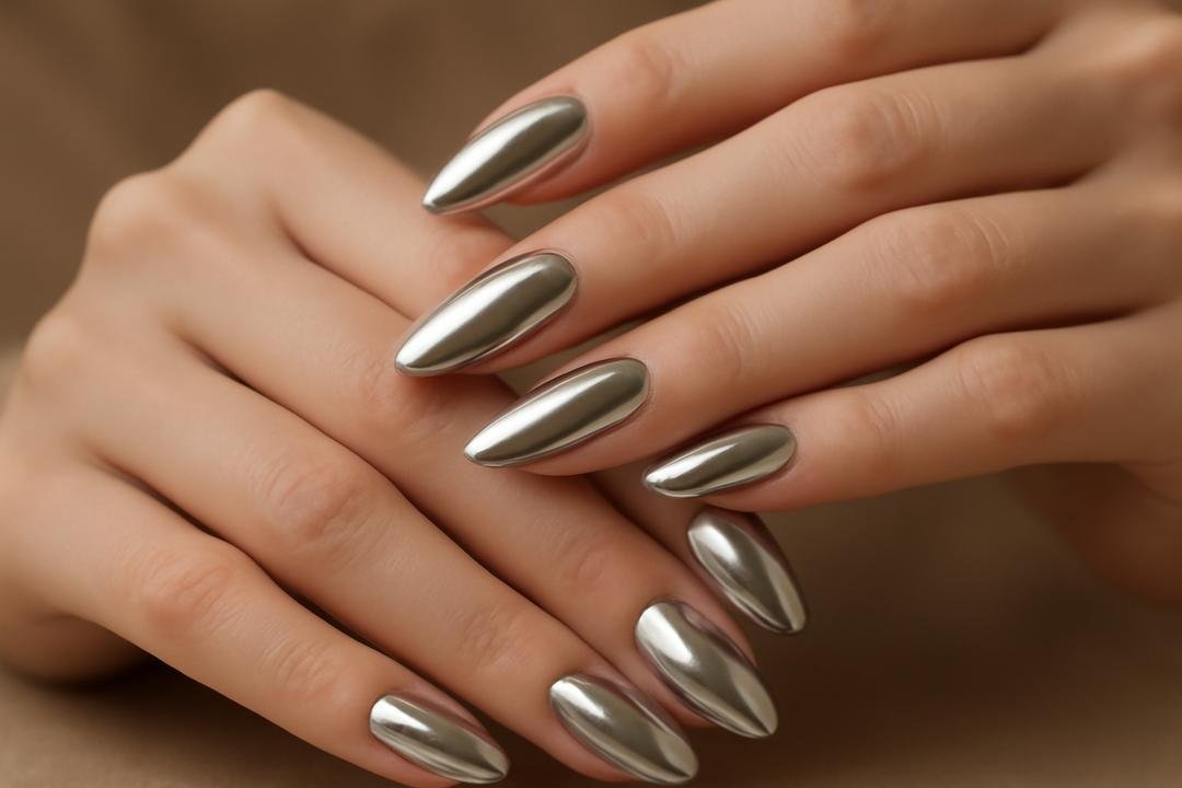 O que são unhas amendoadas cromadas O que são unhas amendoadas cromadas