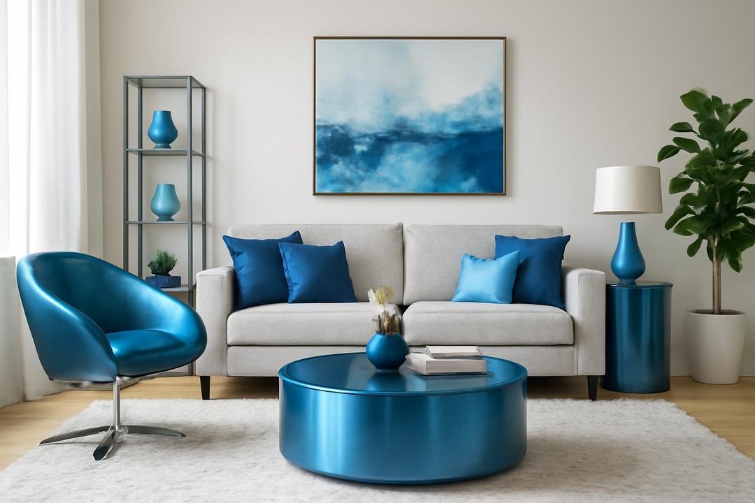 Azul metálico no mundo da moda e beleza