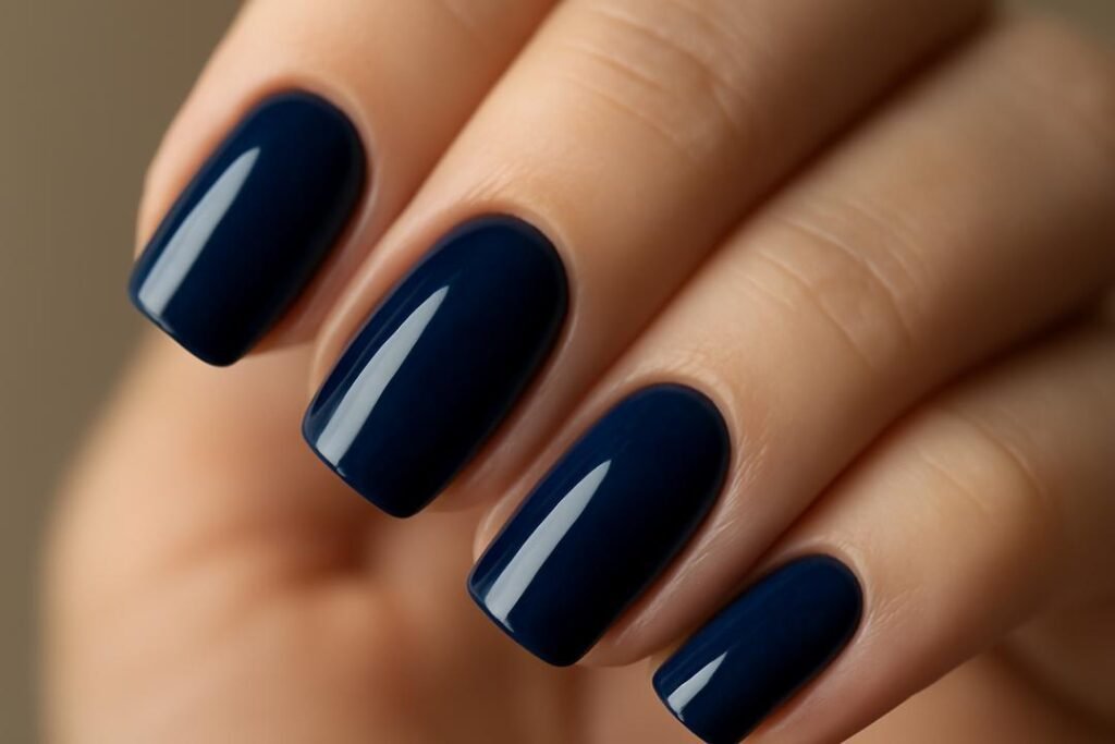 Unhas azul marinho: descubra estilos e cuidados para arrasar na escolha