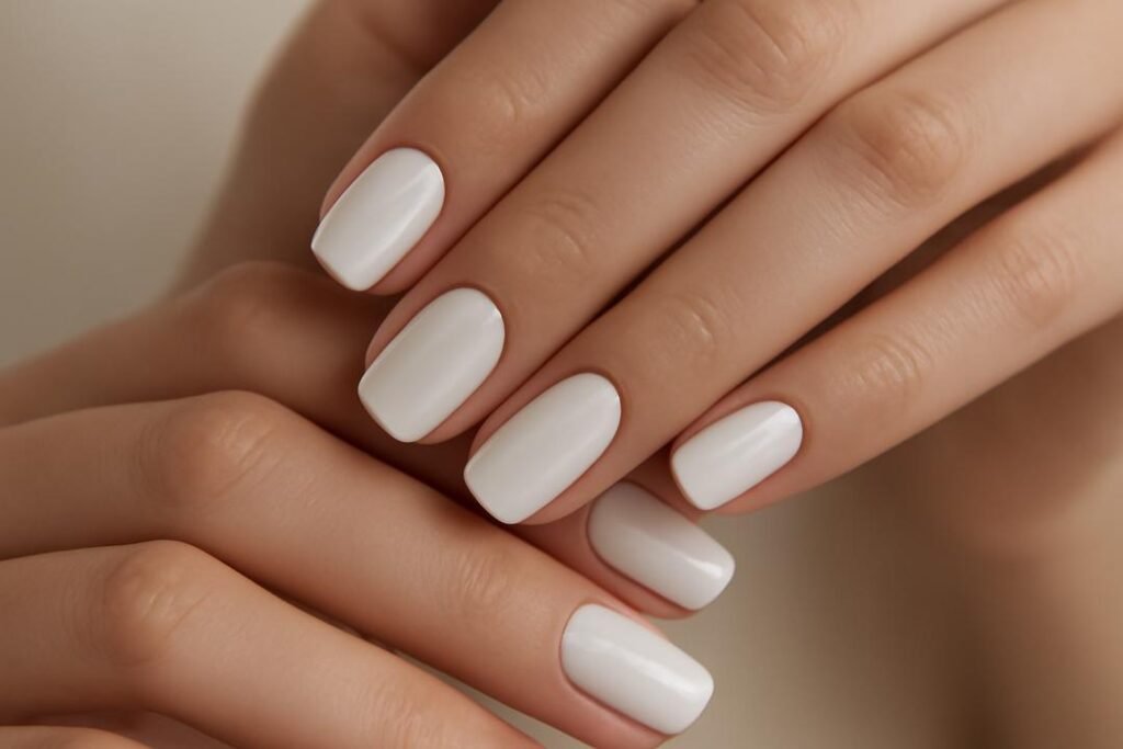 Unhas branco leite: descubra o charme e cuidados essenciais para arrasar Unhas branco leite: descubra o charme e cuidados essenciais para arrasar